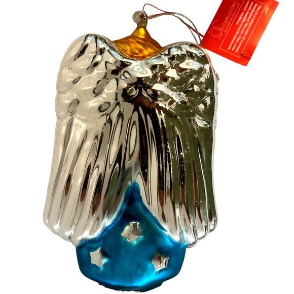 Department 56 Handblown 1992 Mercury Glass Large Christmas 'Angel' Ornament-New - Picture 4 of 5